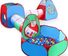 Kid Toys Tent for Boys Girls, 5 in 1 Pop Up Customized Kids Play Tent Ball Pit with Tunnel for Toddlers Tent Playhouse Pop Up Tent Fort for Kids Gift,Indoor Outdoor (FREE POSTAGE)