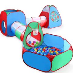 Kid Toys Tent for Boys Girls, 5 in 1 Pop Up Customized Kids Play Tent Ball Pit with Tunnel for Toddlers Tent Playhouse Pop Up Tent Fort for Kids Gift,Indoor Outdoor (FREE POSTAGE)