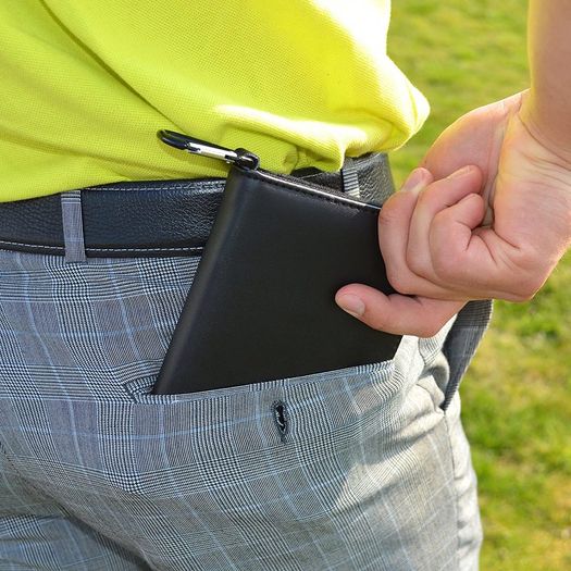 Golf Leather Organiser - Black