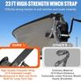 Hand Winch, 544.3 kg Pulling Capacity, Boat Trailer Winch Heavy Duty Rope Crank with 701 cm Polyester Strap and Two-Way Ratchet, Manual Operated Hand Crank Winch for Trailer, Boat or ATV Towing Image 4
