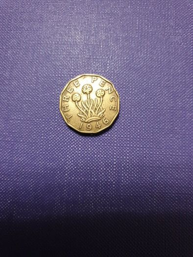 1946 English Brass Threepence