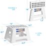 9 inch Folding Step Stool(with 14pcs Steel Nail Reinforced),Folding Stool for Adults & Kids Plastic Stool Heavy Duty Foldable Stool More Safety Non-Slip Stool for Kitchen/Bathroom/Bedroom Image 2