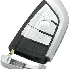 Replacement Key Shell + Uncut Blank  Insert Key Compatible with BMW X1 X5 X6 3 Button Smart Keyless Entry Remote Key Case