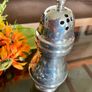 Vintage Silver Plated Sugar Caster or Shaker Baluster Shaped Body Floral foliate Engraving Image 2