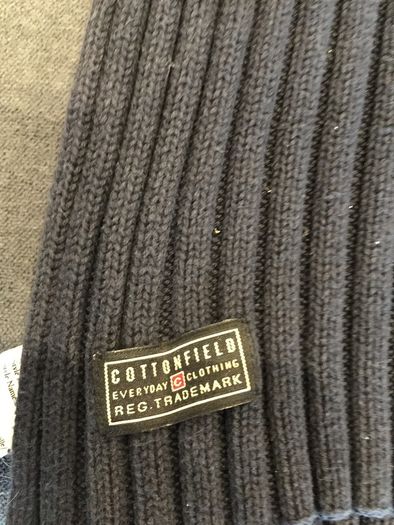 Scarf cottonfield , dark blue.
