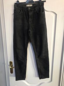 topshop dark grey / black mom jeans