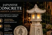 Japanese Garden Lantern -80cm Cast Concrete Pagoda -Handmade Dublin