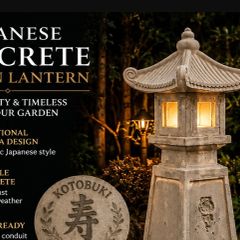 Japanese Garden Lantern -80cm Cast Concrete Pagoda -Handmade Dublin