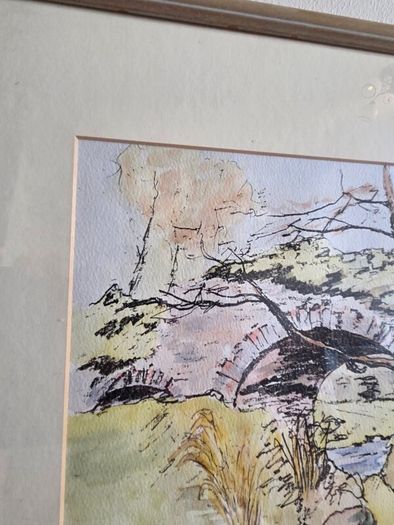 "Bridge at Laragh" Watercolour by Michael Walsh - Signed and dated