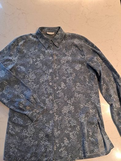 Basler silk blue Shirt M stunning