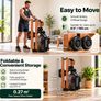 Wooden Water Rowing Machine  Foldable Home Gym Rower with Bluetooth, LCD Display & 6 Resistance Levels Image 4