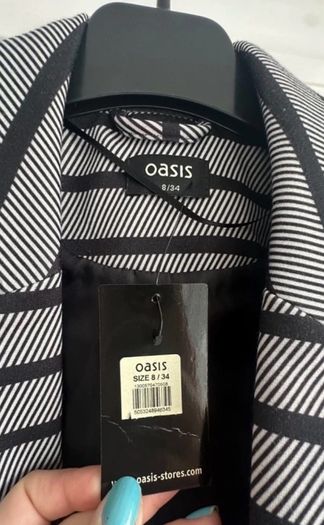 Bnwt Oasis striped blazer