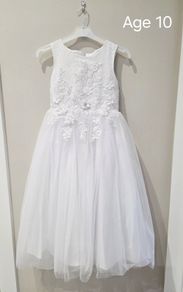 White Communion Dress Age 10