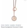 Newbridge Sliver Rose Gold Necklace Pendant Lotus Flower Image 2