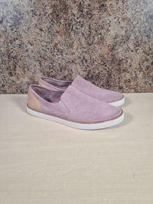 womens UGG ADLEY PERF slip on pink suede leather trainers shoes flats Size UK 8 EU 42 (AT2)