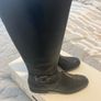 ladies black leather knee high boots Image 3