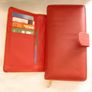 Large Fashion Red Purse Multi compartments with flowers design Image 9