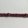 Double Strand Faceted Garnet Bead Bracelet, 925 Silver Clasp, 7in/18cm Image 2