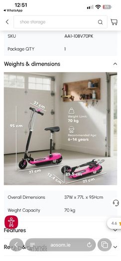 kids electric scooter x2 red