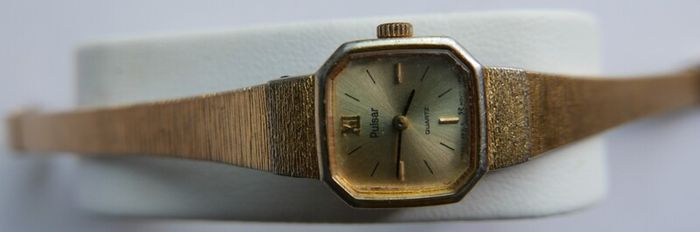 Pulsar Quartz Classic Women's Gold Tone Watch 19mm Y481-5130 New Batt