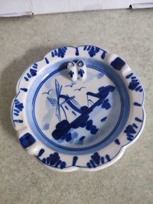 Lovely Hand Painted Ashtray From Holand.