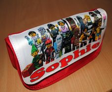 Lego Minifigures Personalized Pencil Case Make up bag with your own name on it! / back to school stationery