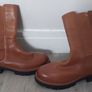 clarkes tan leather boots.size 5.5 Image 2