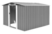 Garden Shed 257x298x178 cm Metal Grey