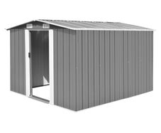 Garden Shed 257x298x178 cm Metal Grey