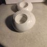 Belleek Living Porcelain Sand wave Ivory Tealight Votive Candle Holders x2 NO BOX. Image 8