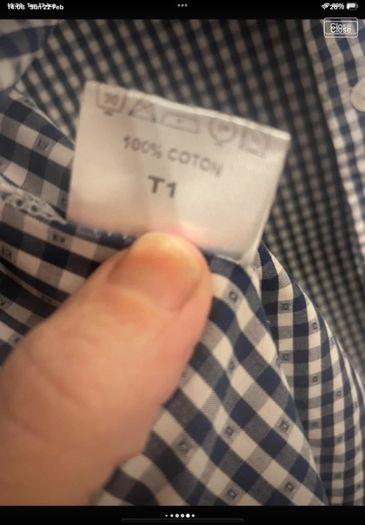 top Bnwt gingham navy & white short sleeved button back top Lenny .B size 1 (8-10)