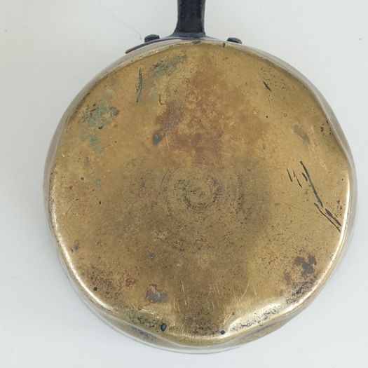 Brass heavy forged cooking pot antique