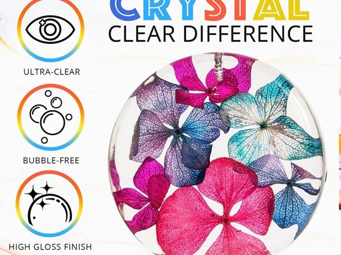 Epoxy Resin Kit - Crystal Clear Resin & Hardener Casting Resin for Jewelry Crafts & Art Resin - Food Safe, Self Leveling with High Gloss, UV & Heat Resistant, No Bubble & Yellowing 1L (FREE POSTAGE)