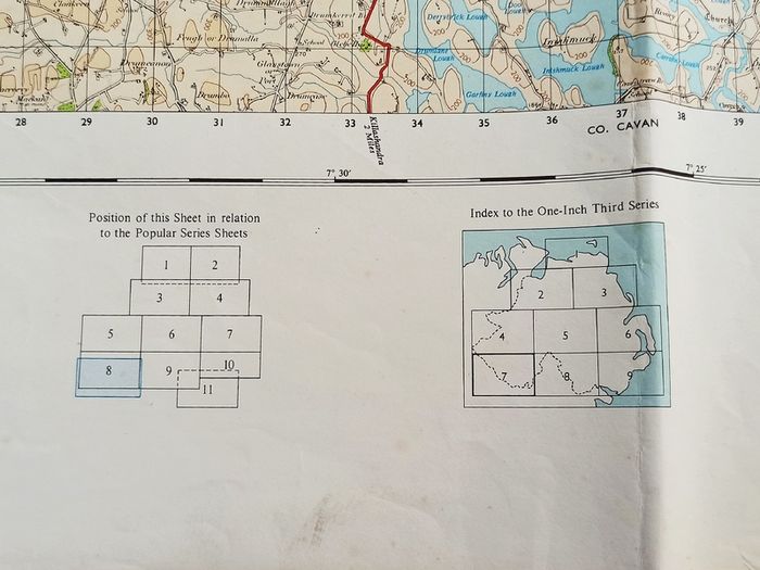 Vintage Ordnance Survey maps of Northern Ireland set of 9 maps