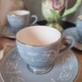 Vintage Arklow Pottery "Belvedere Grey" Demitasse Cups and Saucers Image 3