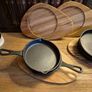 Cast Iron Mini Skillet Set with Wooden Serving Boards (Set of 4) Image 9