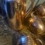 Copper pitcher, 4 cups and measuring cup Image 2