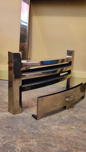 Brass effect gas fire surround