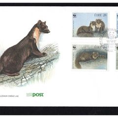 1992 Ireland Wildlife Endangered Species Pine Marten Commemorative Stamps An Post First Day Cover (FDC)