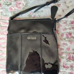 Guess black patent Handbag as new