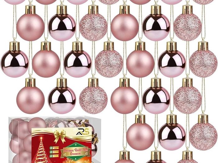 MULTIPLE COLOURS AVAILABLE 36 Pieces 30 mm Christmas Balls Decoration Shatterproof Christmas Tree Baubles Mini Christmas Hanging Ball for Holiday Wedding Party Decoration