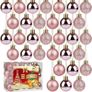 MULTIPLE COLOURS AVAILABLE 36 Pieces 30 mm Christmas Balls Decoration Shatterproof Christmas Tree Baubles Mini Christmas Hanging Ball for Holiday Wedding Party Decoration Image 3