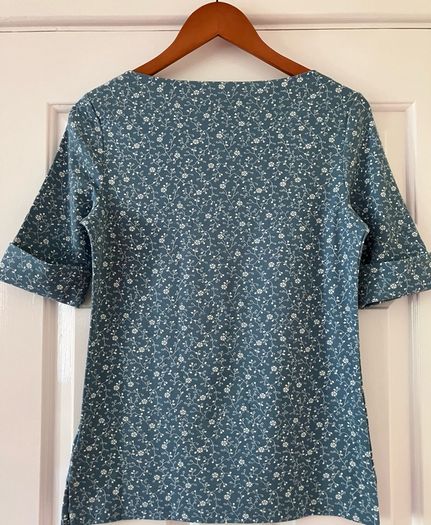 Size 12 Blue&Cream Top by Ralph Lauren