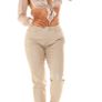 Highwaist Boyfriend Jeans in leather look CAPPUCCINO or beige size fits s sm ,m Image 4