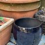 Large Glossy Black Ceramic Planter Plant Pot Image 3