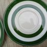 TG Green  green stripe saucers, green Cornishware Image 2