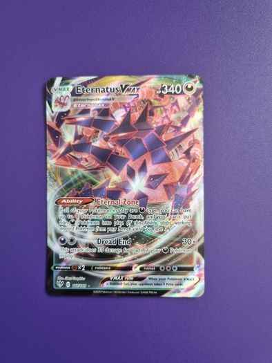 The Eternatus Vmax (117/189) Pokemon Card from the Darkness Ablaze