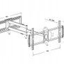 Tv Wall Mount Bracket Tilt Swivel Long Arm 43-95" Image 3