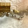 Heavy Solid Brass Horse And Gypsy Caravan Image 3