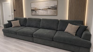 grey fabric sofa